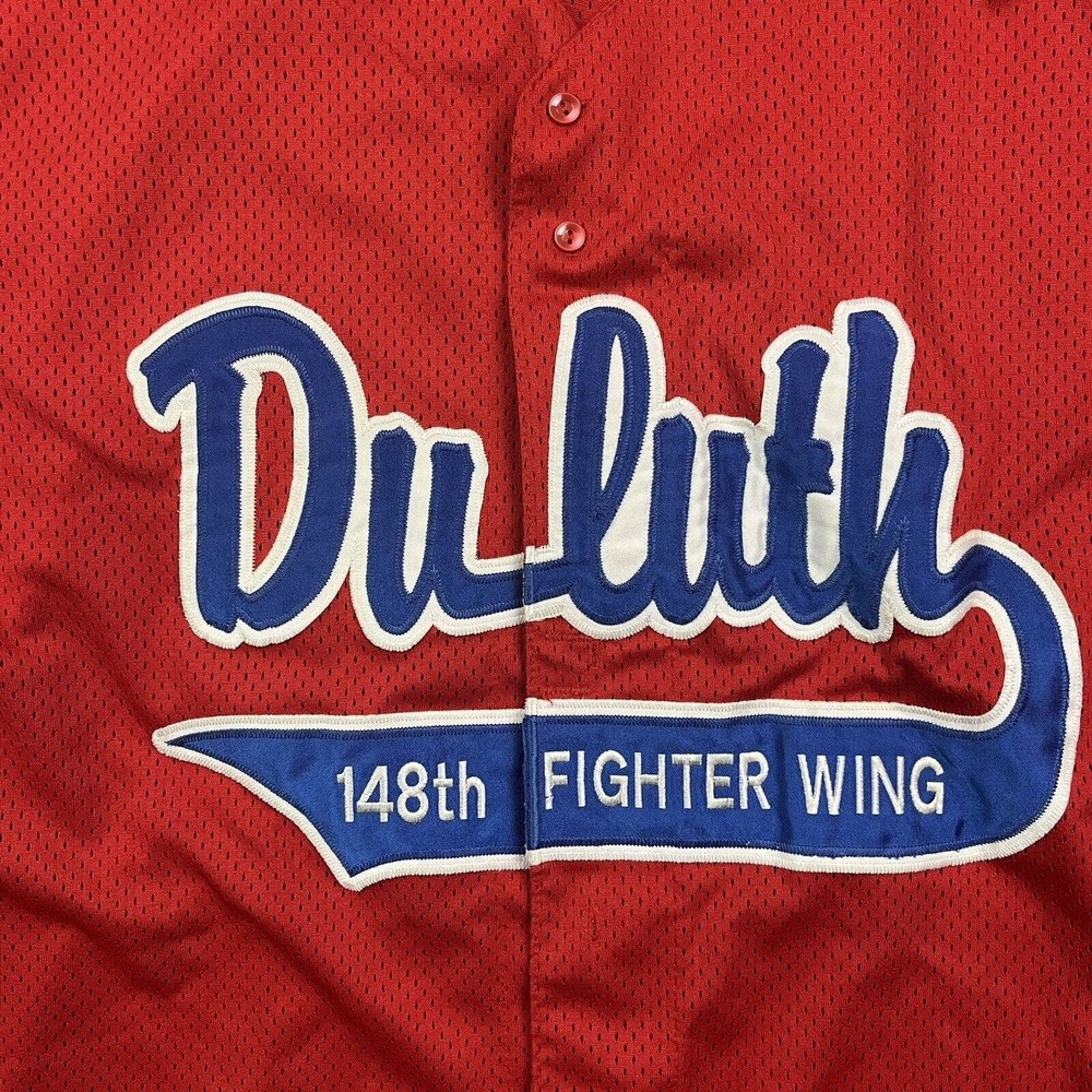 Majestic Red Duluth 148th Fighter Wing Jersey - Picture 3 of 11